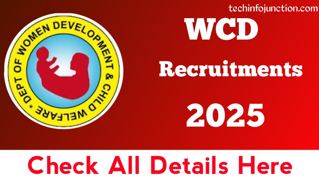 WCD Recruitments 2025